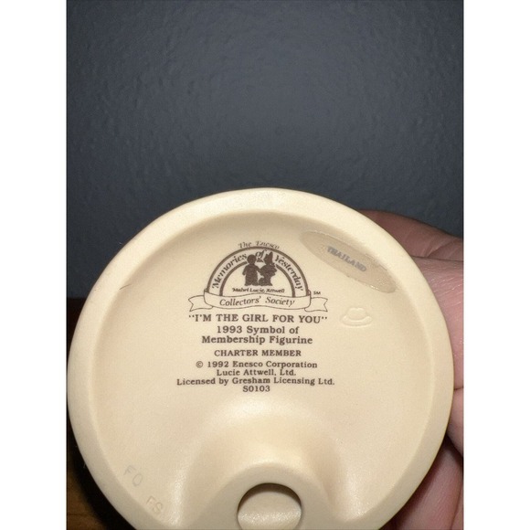 Enesco 1993 Memories of Yesterday - I'm The Girl for You #S0003 - Lucie Attwell - Picture 5 of 6